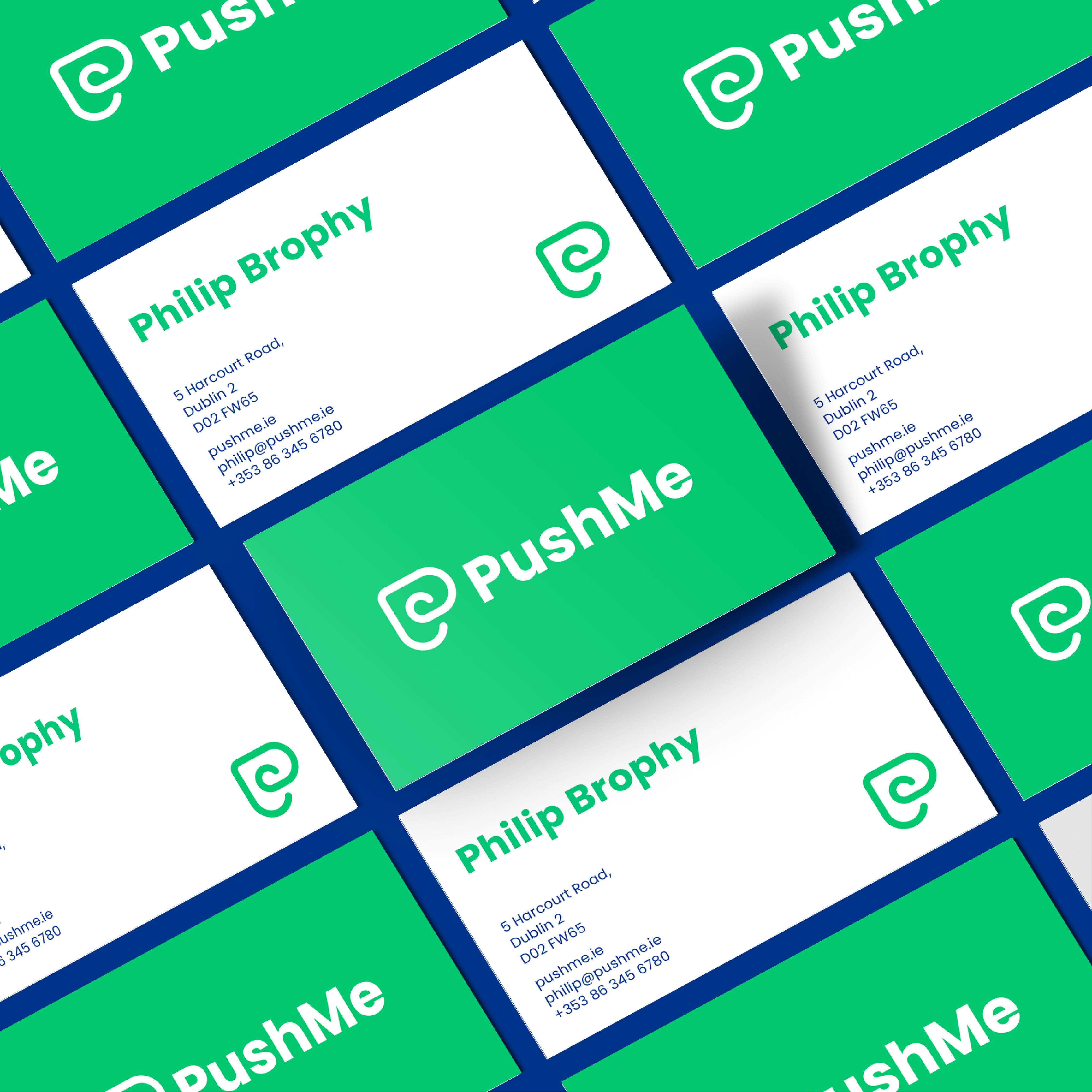 PushMe品牌标识设计