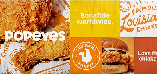 快餐鸡肉萨米饼Popeyes更新品牌LOGO