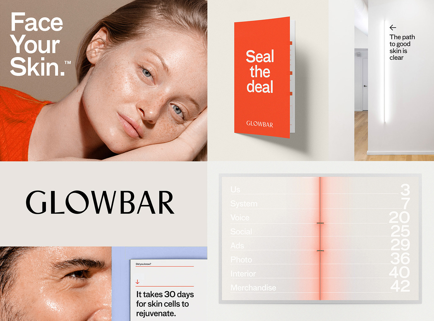 Glowbar护理店品牌形象设计