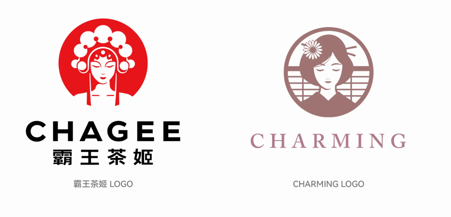 霸王茶姬与日本奶茶品牌的LOGO对比 霸王茶姬与日本奶茶品牌的LOGO对比